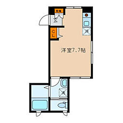 都営新宿線 西大島駅 徒歩13分の賃貸アパート 1階ワンルームの間取り