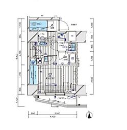 都営新宿線 一之江駅 徒歩8分の賃貸マンション 7階1Kの間取り