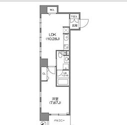 JR京葉線 八丁堀駅 徒歩5分の賃貸マンション 9階1LDKの間取り
