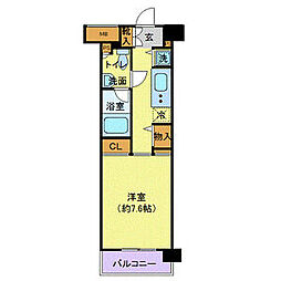 ニューシティアパートメンツ亀戸 1Kの間取図画像