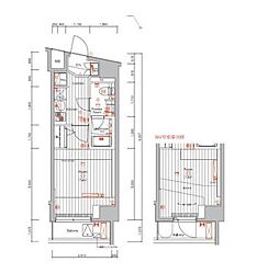 都営大江戸線 門前仲町駅 徒歩2分の賃貸マンション 5階1Kの間取り