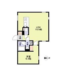 東京メトロ東西線 東陽町駅 徒歩16分の賃貸マンション 2階1LDKの間取り