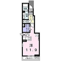 都営新宿線 船堀駅 徒歩12分の賃貸アパート 1階ワンルームの間取り