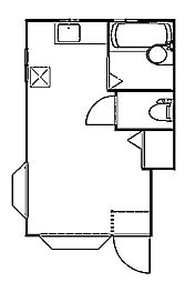 東京メトロ東西線 浦安駅 徒歩11分の賃貸アパート 1階ワンルームの間取り