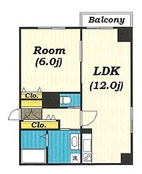 東京メトロ東西線 葛西駅 徒歩5分の賃貸マンション 3階1LDKの間取り