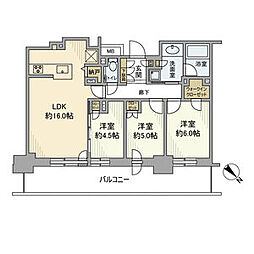JR総武線 平井駅 徒歩2分の賃貸マンション 27階3LDKの間取り