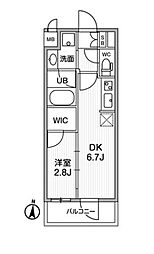 ALTERNA住吉 1DKの間取図画像