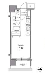 ParkAxis亀戸中央公園 ワンルームの間取図画像