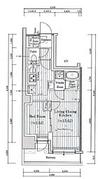 プレール・ドゥーク亀戸VI 1LDKの間取図画像