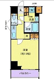 クレヴィスタ亀戸3 1Kの間取図画像
