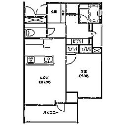 墨田区亀沢4丁目マンション 1LDKの間取図画像