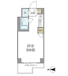 ウィンベル錦糸町NO3 ワンルームの間取図画像