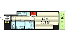 S-RESIDENCE小阪azure 15階1Kの間取り