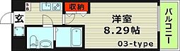 サンヴィラ都島北通 7階1Kの間取り