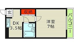 千寿シークIII（3） 5階1DKの間取り
