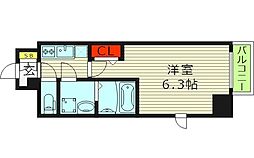 フォーリアライズ大阪ミッテ 13階1Kの間取り