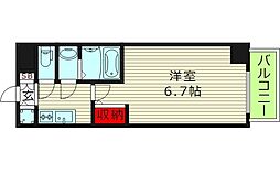 S-RESIDENCE都島Lux 9階1Kの間取り