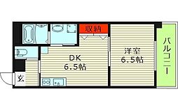 セジュール野江 6階1LDKの間取り
