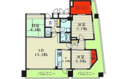 メルベーユ城東 7階3LDKの間取り