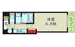 Luxe深江橋II 7階1Kの間取り