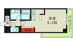アドヴァンテージ守口 3階1Kの間取り