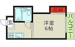東洋プラザ都島中通 1階1Kの間取り