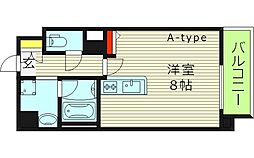 デイグラン鶴見 3階ワンルームの間取り
