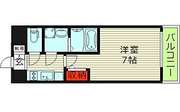 エスリード京橋アミュゼ 9階1Kの間取り