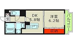 Casa Despacio 3階1DKの間取り