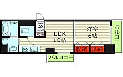 ラフィーネ・シャンブル 2階1LDKの間取り