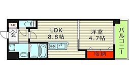 パルヴィ　フローラ鶴見　Parvis Flora Tsurumi 3階1LDKの間取り