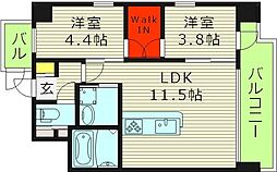 GioiaAltiri 12階2LDKの間取り