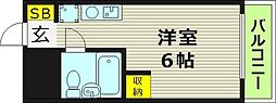 グレースハイツ野江 3階1Kの間取り