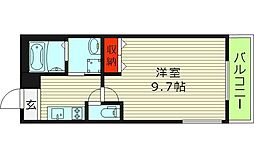 フジパレス滝井元町I番館 1階1Kの間取り