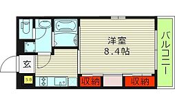 リブリ・メゾン・ド・ケイ 1階1Kの間取り