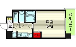 レジュールアッシュ緑橋駅前 1Kの間取図画像