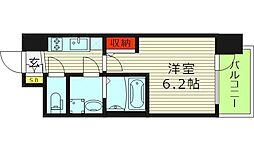 エスリード ザ・フォルテス大阪 1Kの間取図画像