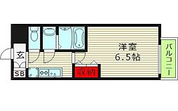 レシオス大阪城公園 1Kの間取図画像
