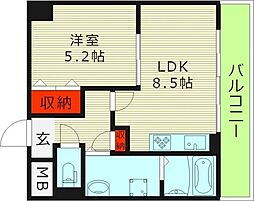サンシティ 1LDKの間取図画像
