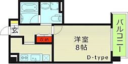 デイグラン鶴見 1Kの間取図画像