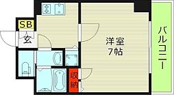 ララプレイスザ・京橋ステラ 1Kの間取図画像