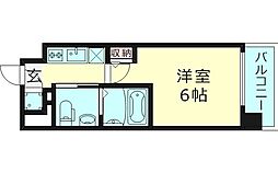 エスリード京橋ノースプレイス 1Kの間取図画像