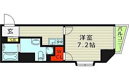 ディナスティ玉造 1Kの間取図画像