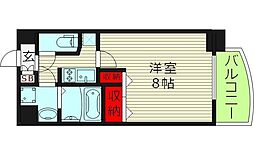 アドバンス大阪フェリシア 1Kの間取図画像