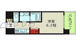 エスリード大阪イーストエッジ 1Kの間取図画像