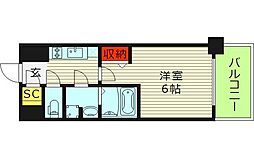 エスリード大阪イーストエッジ 1Kの間取図画像
