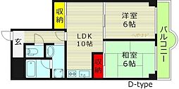 都島北通りマンション 2LDKの間取図画像