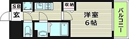 スワンズシティ大阪城ノース 1Kの間取図画像