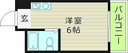 ジオナ関目 ワンルームの間取図画像