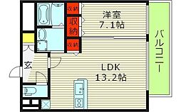 ラベニール 1LDKの間取図画像